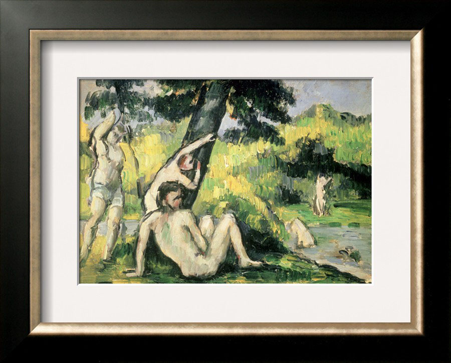 The Bathing Place - Paul Cezanne Painting